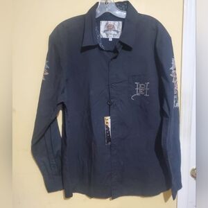 Vintage Ed Hardy Kiss Of Death Button Shirt Y2K Brand New